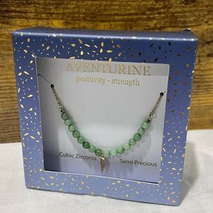 Positivity & Strength Cubic w/ Zirconia/Semi Precious Stone Necklace